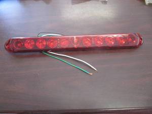 lot 1751 image: 15 Inch Truck Trailer Red Light Bar 11 LED Stop Turn Tail Brake Lights Strip USA