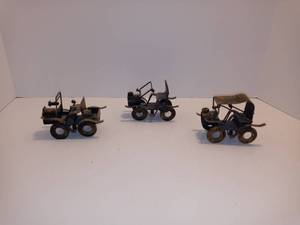 lot 2537 image: Lot Of 3 Vintage Seville By Arnart Welded Tin Cars