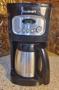 lot 3006 image: Cuisineart Stainless Steal and Black Coffee Pot