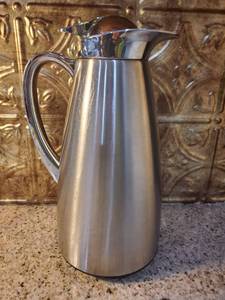 lot 3056 image: Stainless Steel Coffee Keep Warm Pitcher
