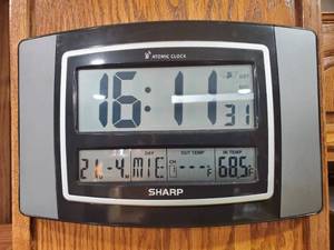 lot 3062 image: Sharp Atomic Digital Clock.