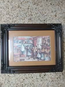 lot 3066 image: Printed American Artist Group Tasha Tudor 1979 Framed Greeting Card