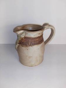lot 2709 image: Hand Made Creamer Pitcher With Bible Verse Etched On Side