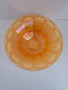 lot 254 image: Large Opalescent Marigold Carnival Bowl - Unknown Brand