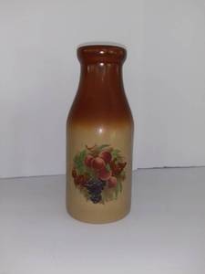 lot 3545 image: Hand Painted Stoneware Milk Jug