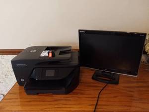 lot 4000 image: HP Office jet Pro 6975 and Emachines Monitor