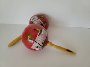 lot 5103 image: Set of Hand Painted Maracas