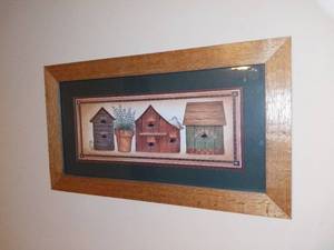 lot 6005 image: Home Sweet Home Birdhouse Wall Art