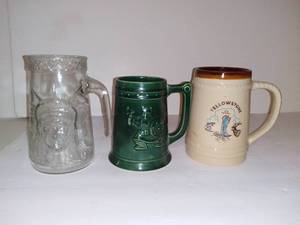 lot 6024 image: Lot of 3 Souvenir Steins