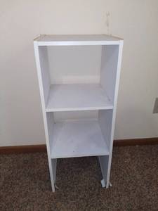 lot 6506 image: Small White Storage Shelf