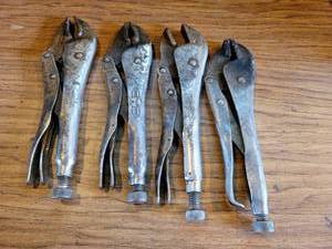 lot 1218 image: 4 Piece Lot of Vise Grips