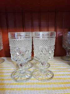 lot 3077 image: Lot of 6 Anchor Hocking Wexford Claret Wine Glasses