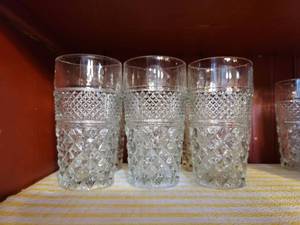 lot 3081 image: Lot of 6 Anchor Hocking Wexford Ice Tea Glasses