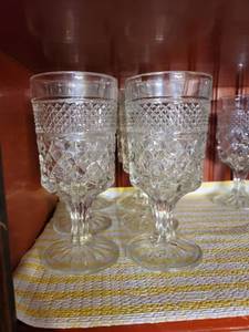 lot 3083 image: Lot of 6 Anchor Hocking Wexford Water Glasses