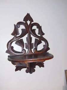 lot 6526 image: Antique Folding Wall Shelf