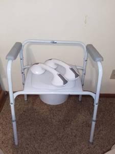 lot 6527 image: Moen Suction Grab Bars and Invacare Commode