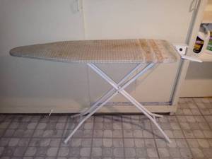 lot 7015 image: Ironing Board With Cover And Iron Stand