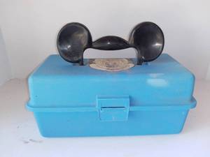 lot 1551 image: Vintage Mickey Mouse Tackle Box With Contents