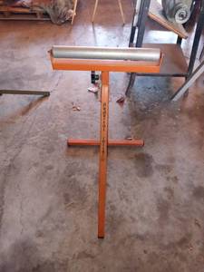 lot 1634 image: Orange A-Frame AdjustableCollapsible Pedestal Roller