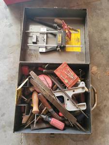 lot 7205 image: Stanley Square Toolbox filled with Misc Shop Tools