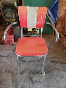 lot 7208 image: 1950s Diner Style Chair on Casters
