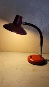 lot 9121 image: Adjustable Metal Red Table Lamp