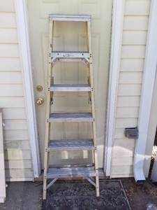 lot 9220 image: Werner Model 7206 6 Foot Fiberglass Ladder