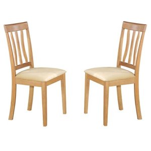 lot 8970 image: Oak Antique Dining Chair In Oak Finish (Set of 2)- Retail$147.99