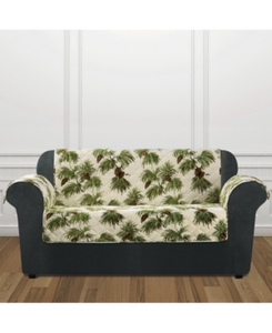 lot 9425 image: Furniture Flair Pinecone Loveseat Cover Ivory - Sure Fit