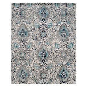 lot 9460 image: CreamLight Grey (IvoryLight Grey) Abstract Loomed Area Rug - (6.7X9.2) - Safavieh