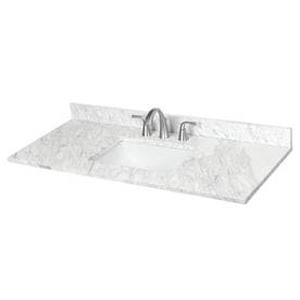 lot 8422 image: Ariston Natural Marble Undermount Bathroom Vanity Top