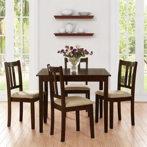 lot 8710 image: Dorel Living Redmond Espresso 5-piece Traditional Height Dining Set- Retail$368.49