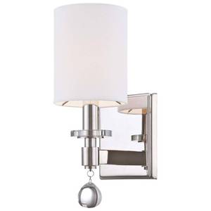 lot 9474 image: Chadbourne Polished Nickel 1 Light Wall Sconce by Minka Metropolitan- Retail$284.95