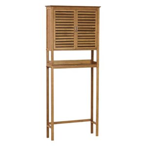 lot 9478 image: Gallerie Decor Natural Bamboo Over Toilet Space Saver- Retail$194.99
