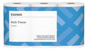 lot 9427 image: Premium Toilet Paper Rolls Bathroom 2-ply 350 Sheets Bath Per Roll 6 Count (Pack Of 2)