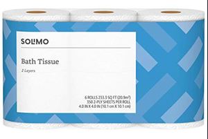 lot 9439 image: Premium Toilet Paper Rolls Bathroom 2-ply 350 Sheets Bath Per Roll 6 Count Soft(Pack Of 3)