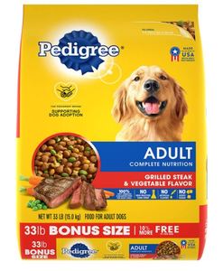 lot 3512 image: Pedigree Adult Complete Nutrition Grilled Steak Vegetable Flavor Dry Dog Food