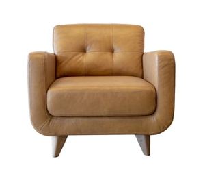 lot 3513 image: Ashcraft Cassie Lounge Chair (Tan Leather), Retail $999.99