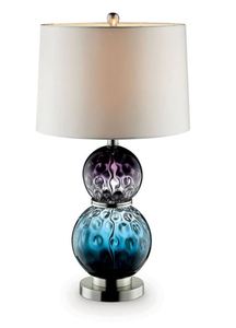 lot 8815 image: Furniture of America Zete Contemporary Multi-color Glass Table Lamp- Retail$167.99