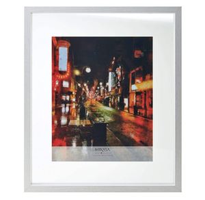 lot 9471 image: Mikasa Portrait Floating Picture Frame 11x14 Inch White (Set Of 2)