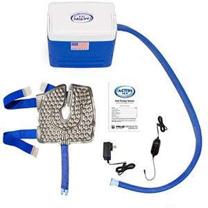lot 25741 image: Polar Active Ice 3.0 Cold Therapy Ice Machine System with Programmable Timer, Knee and Joint Compression Pad, Lightweight 9 Quart Cooler, Quiet Pump, Strong Cyrotherapy Pain Relief Treatment