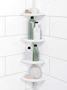 lot 47689 image: Zenna Home Pole Shower Caddy, White