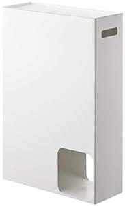 lot 47693 image: YAMAZAKI home 2294 Toilet Paper Stocker-Bathroom Storage Organizer Dispenser, One Size, White