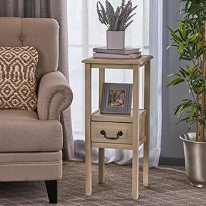 lot 47706 image: Christopher Knight Home Rivera Acacia Wood Accent Table, Brushed Morning Mist
