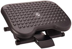 lot 47762 image: Mind Reader Comfy Rest, Ergonomic Foot, Pressure Relief for Comfort, Back, and Body, 3 Height, Black