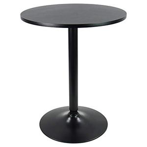 lot 47785 image: KKTONER Round Bar Table 23.6-Inch Top for Cocktail Bar Pub Dining Bistro (28.7H, Black)