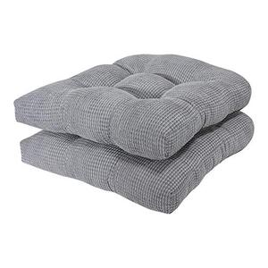 lot 47794 image: Arlee - Tyler Chair Pad Seat Cushion, Memory Foam, Non-Skid Backing, Durable Fabric, Superior Comfort and Softness, Reduces Pressure and Contours to Body, Washable, 16 x 16 Inches (Gray, Set of 2)
