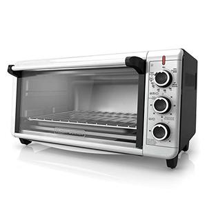 lot 47812 image: BLACKDECKER TO3240XSBD 8-Slice Extra Wide Convection Countertop Toaster Oven, Includes Bake Pan, Broil Rack & Toasting Rack, Stainless SteelBlack Convection Toaster Oven
