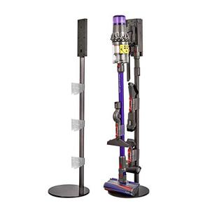 lot 47842 image: 360Tronics Vacuum Stand for Dyson V11 V10 V8 V7 V6, Docking Station Holder for Dyson Cordless Vacuum Cleaners, Accessories, Attachments, Stable Metal Organizer Bracket Storage Rack (Brown)