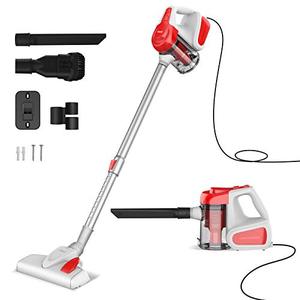 lot 47852 image: INSE Vacuum Cleaner, Corded Stick Vacuum, Handheld Vacuum, Powerful Suction 18KPa 600W, with HEPA Filter, Lightweight for Pet Hair Home Hard Floor (red)